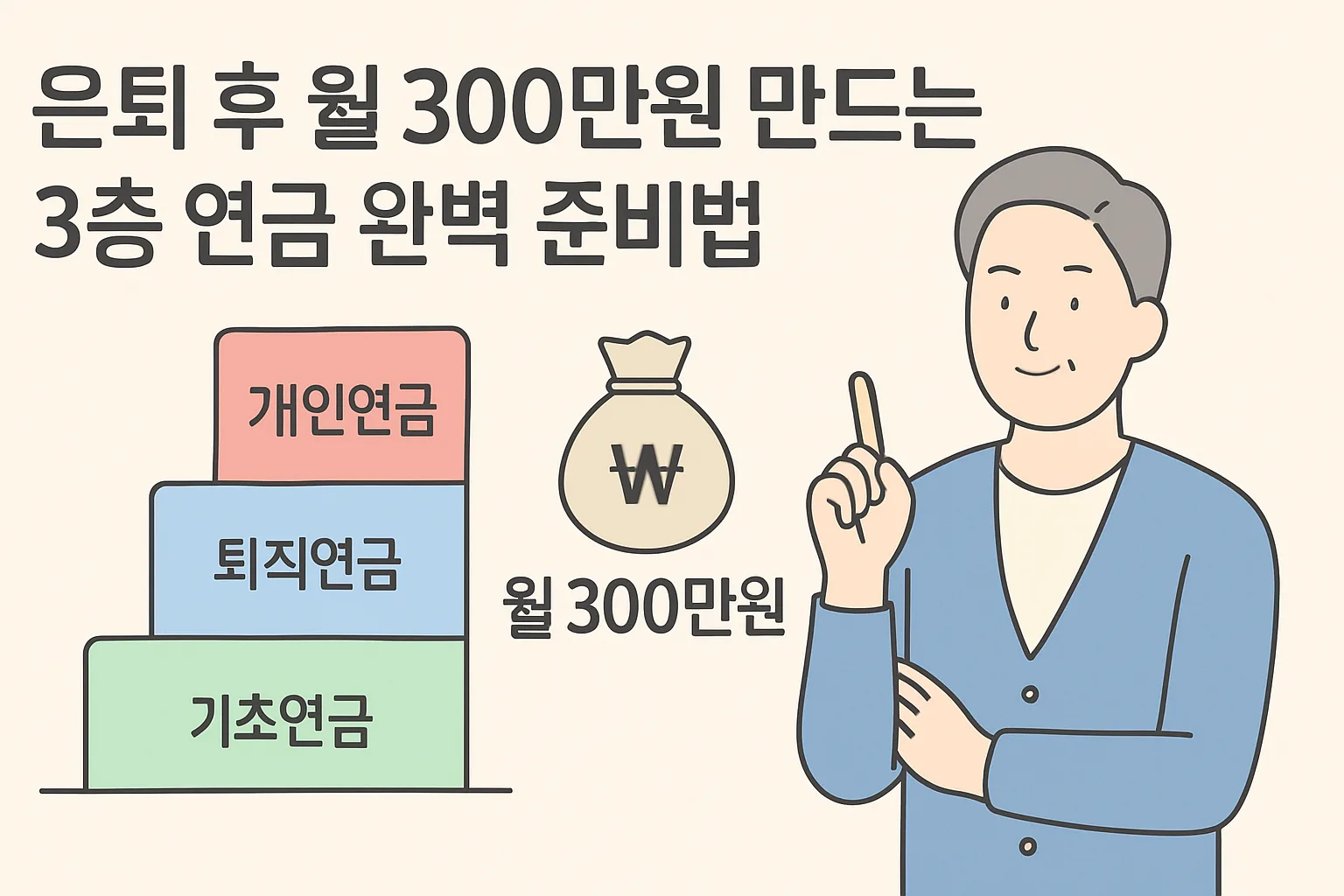 은퇴 후 월 300만원 만드는 3층 연금 완벽 준비법