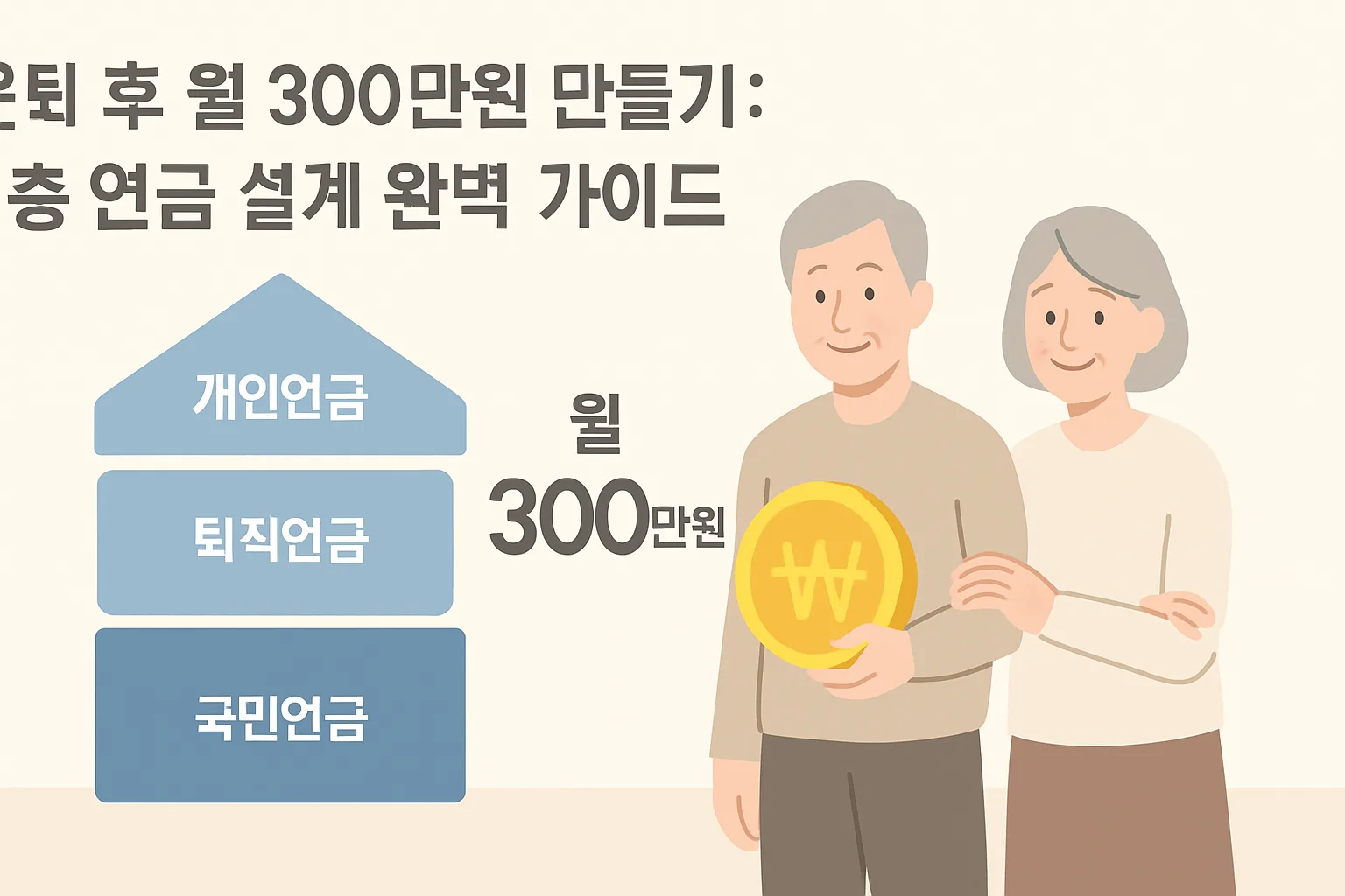 은퇴 후 월 300만원 만들기: 3층 연금 설계 완벽 가이드