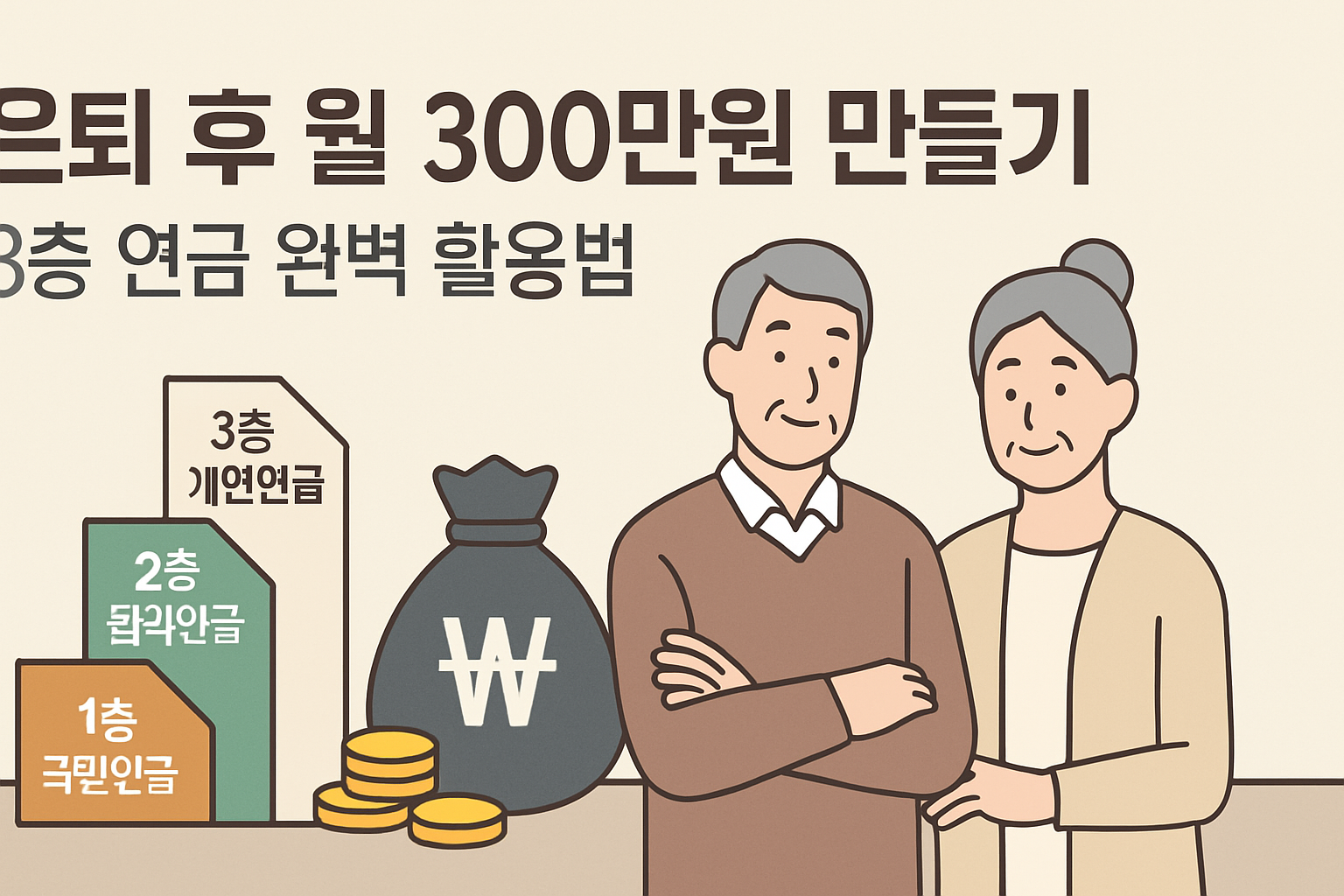 은퇴 후 월 300만원 만들기: 3층 연금 완벽 활용법